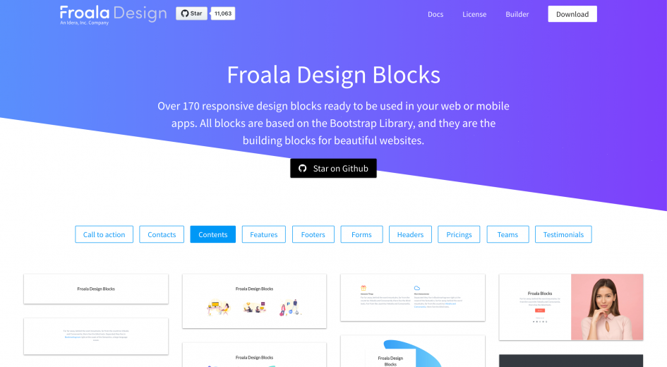 ブロックを組み合わせてWebサイトを作る？Froala Design Blocksが新バージョンを公開 | Web Design Trends